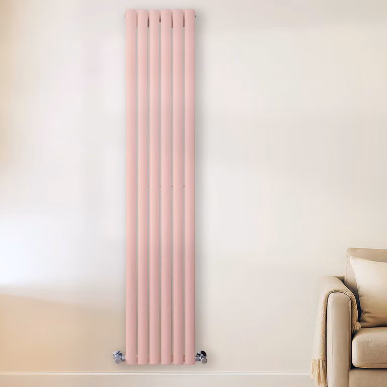 Radiatore di Design Verticale Rosa (Camellia Pink) - 1780mm x 236mm - Pannello Doppio - Revive
