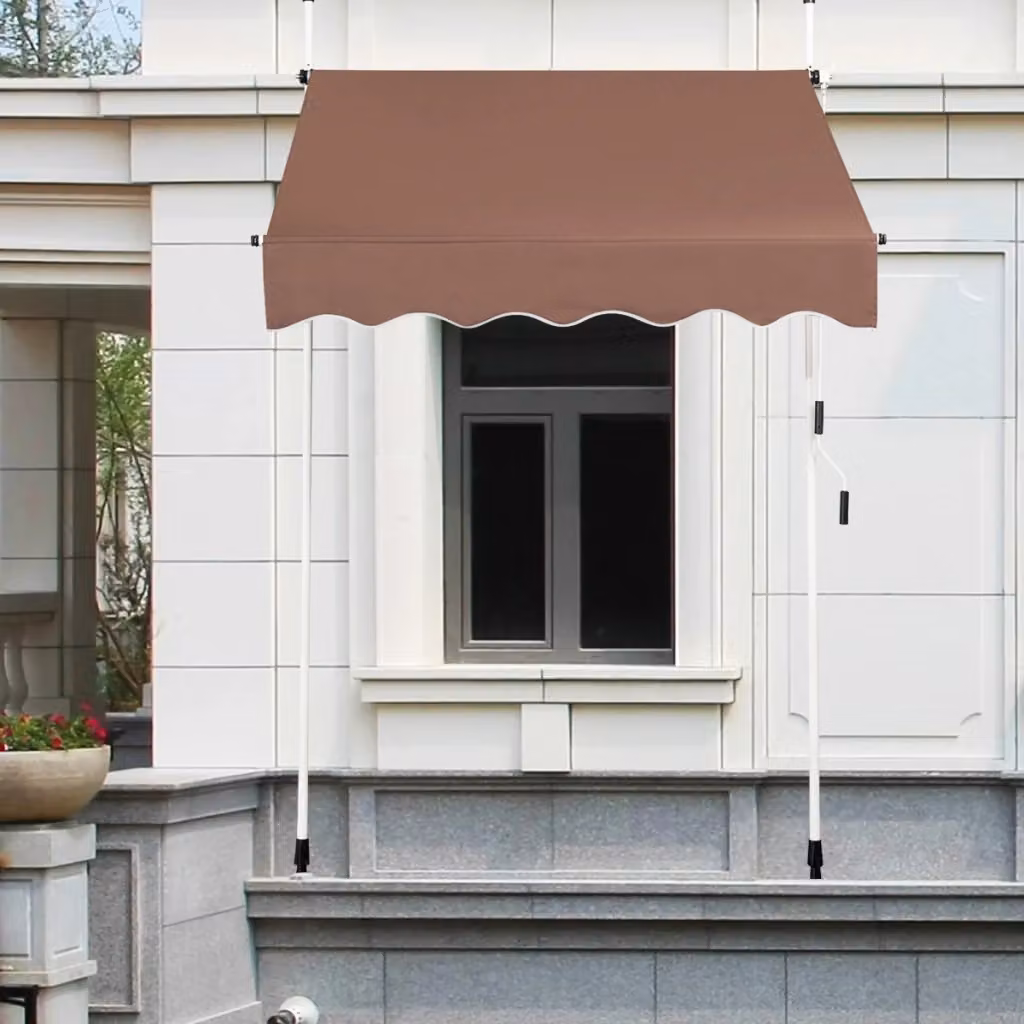 Tenda parasole Design Mania marrone con sistema a molla e morsetto, resistente ai raggi UV, Larghezza: 150 cm – 2