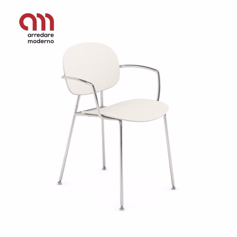 Sedia Tondina pop 4 legs with arms Infiniti Design