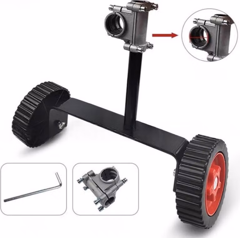 INF Ruota di supporto per rasaerba 26cm+28cm PVC alluminio regolabile