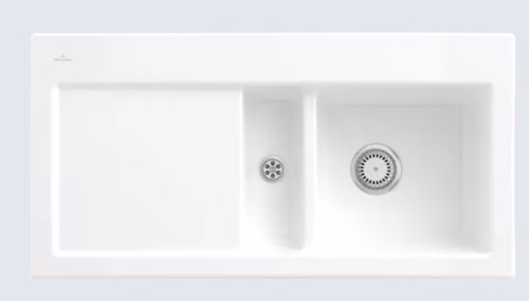 Lavello da cucina Villeroy&Boch, lavello da cucina Subway 60 White Alpine 1000x510mm, larghezza base 60cm