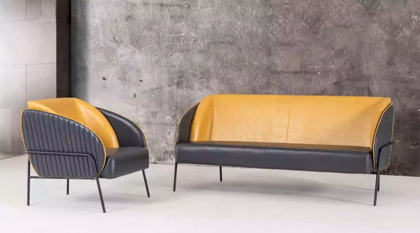 Modernes Luxus Sofa Set Zweisitzer Sessel Arbeitszimmer Design Möbel 2+1