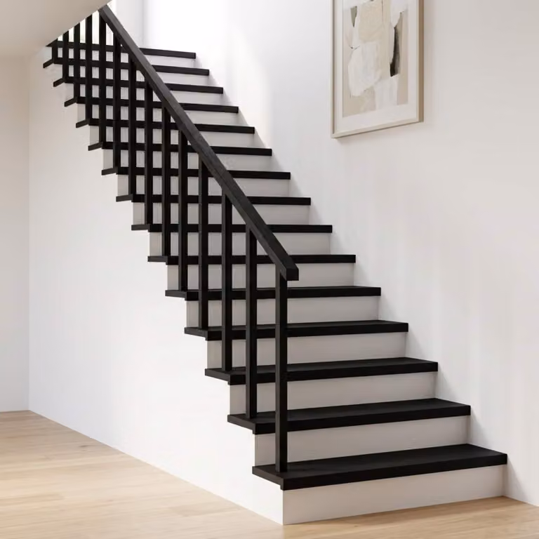 Set di 16 tappeti per scale vidaXL, colore nero, L: 80 cm, P: 30 cm, H: 2 cm