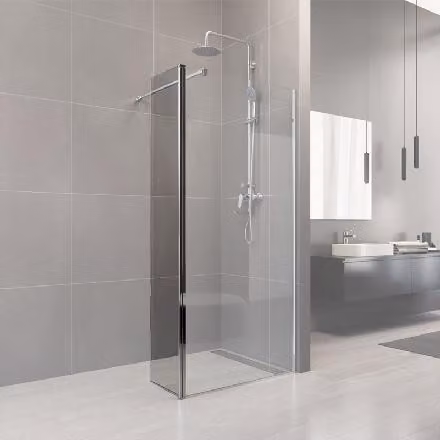 Mereo Novea - Parete laterale per Walk-in, 350x2000 mm, cromo/vetro trasparente CK10635S