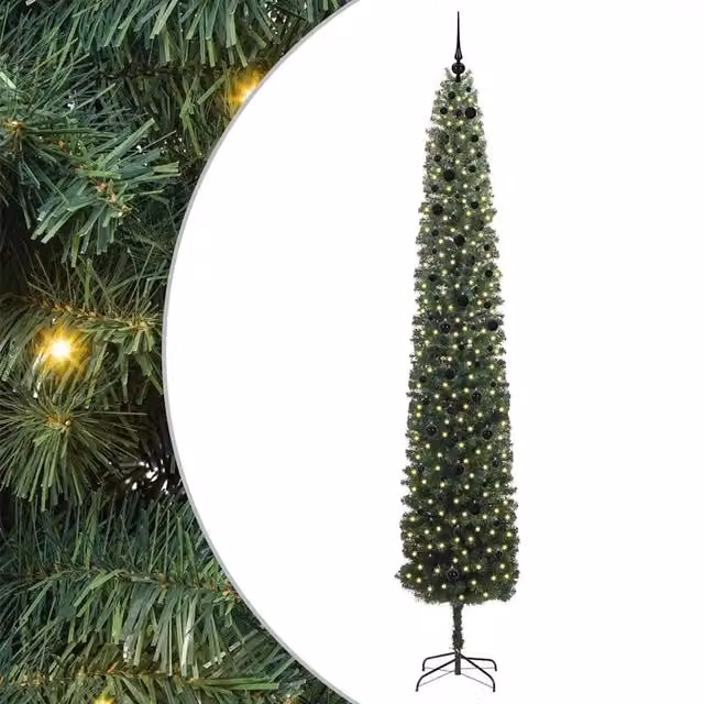 Albero di Natale artificiale moderno verde con 300 LED luce bianca calda, Altezza: 300 cm