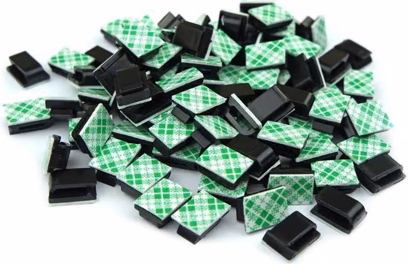 10x portacavi per auto morsetto per cavi autoadesivo morsetto per cavi organizzatore set di morsetti per cavi guida per cavi (9,5x12,5mm)