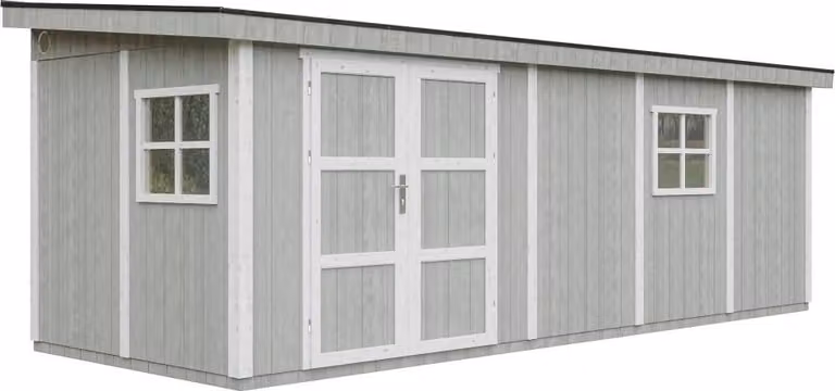 Casetta da giardino di 14,30 m² - H231x248x648 cm - Timbela M941-TUNDRA GREY