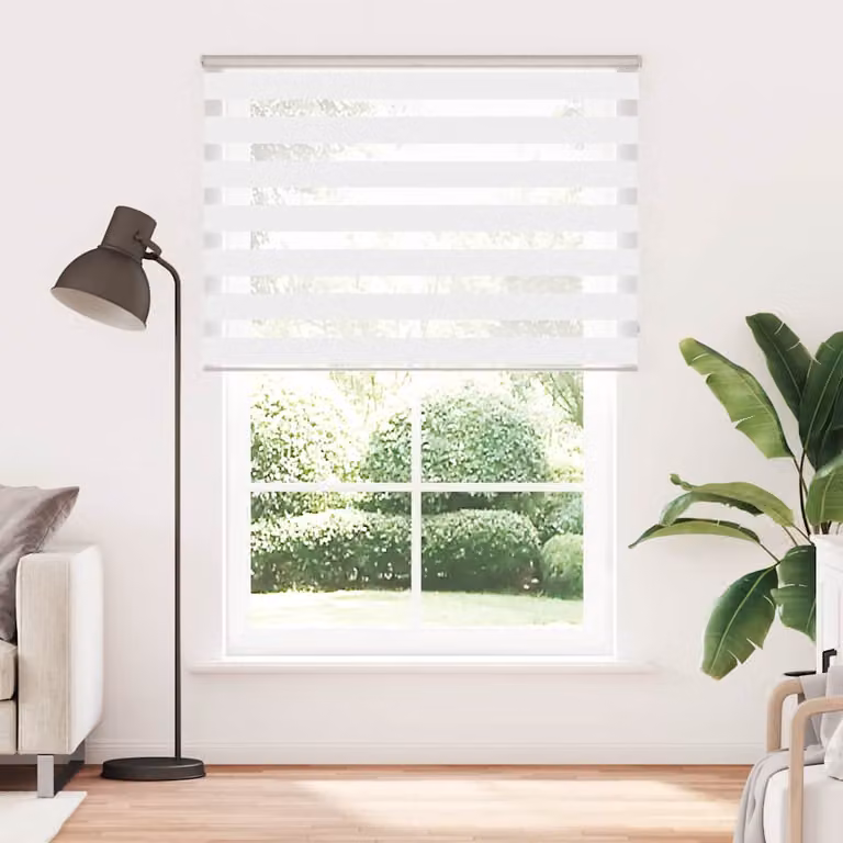 vidaXL Tenda a Rullo Zebra Larghezza Tessuto 150,9 cm Poliestere
