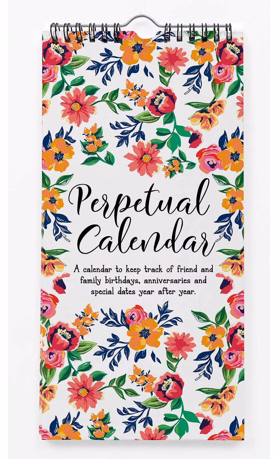 Calendario perpetuo - Tema floreale - Promemoria per date speciali