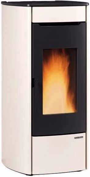 Termostufa a pellet Extraflame Marina Idro 11 colore beige L: 55 cm, P: 60 cm, H: 104 cm
