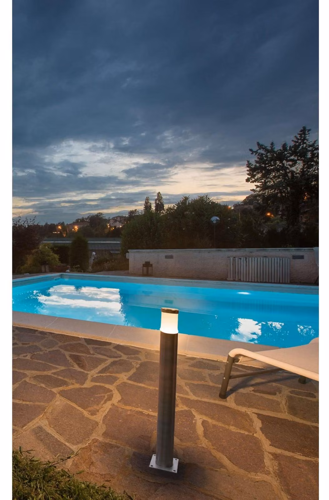 lampada da terra di alta qualità Trust 60 in acciaio inox 316 LED 3000K