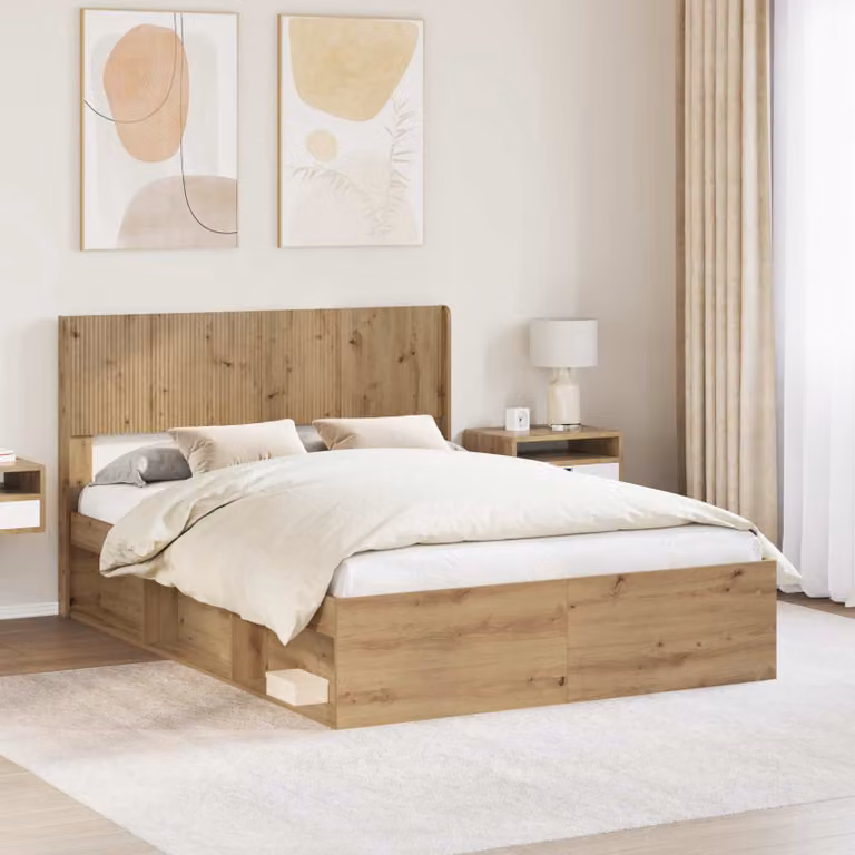 Testiera Letto Moderna vidaXL in Legno Rovere Marrone