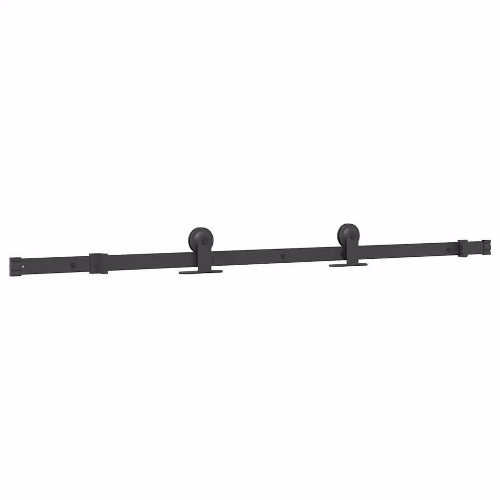 Porta Scorrevole Moderna vidaXL in Vetro e Alluminio Nero L: 90 cm, H: 205 cm – 2