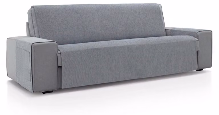 Copertura per divano a 3 posti, estremamente morbida, color grigio chiaro