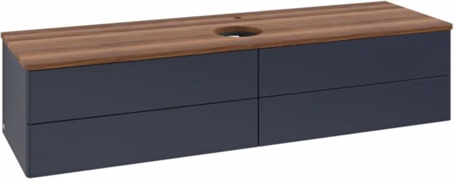 V&B Mobiletto senza struttura frontale - illuminazione Antao 160x50cm, HL, WBP w. wal, md bl. m Lac