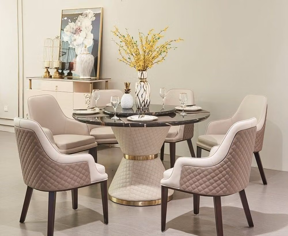 Tisch Stuhl Set Esszimmer Garnitur Essgarnitur Tisch Runder Esstisch 7tlg. Sets
