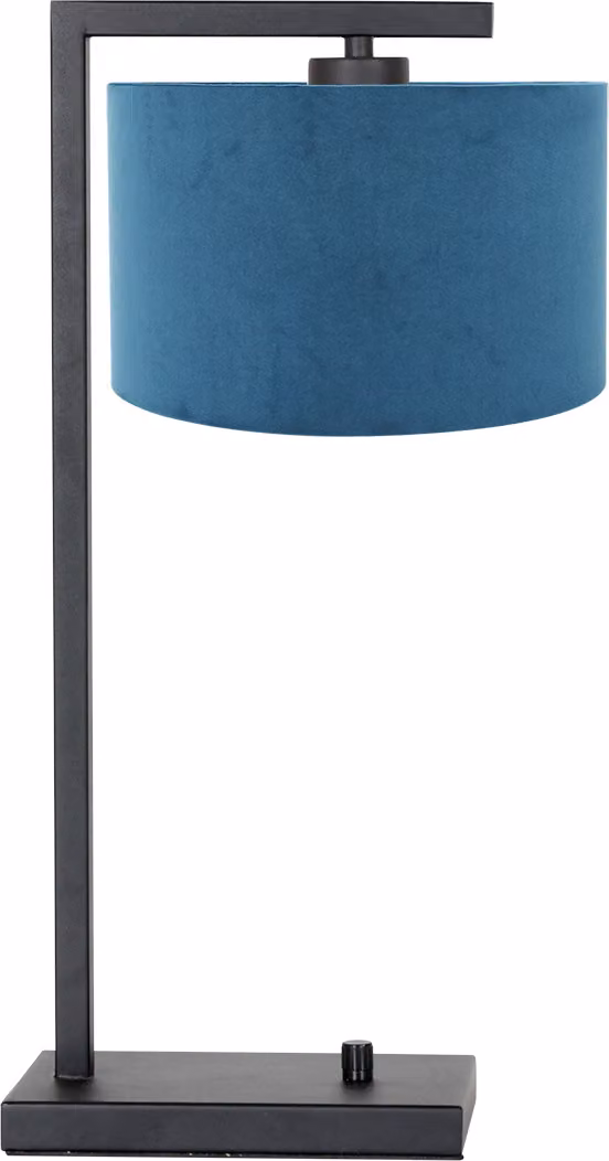 Lampada da tavolo - nero - Stang - metallo tessile - lampada d'atmosfera - E27 - 7124ZW - Steinhauer