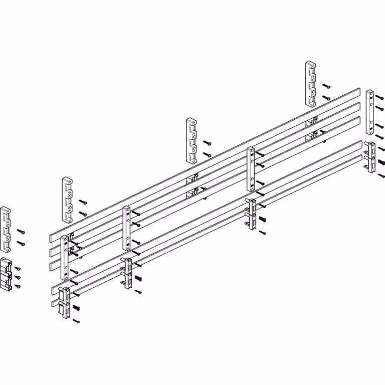 Modulo barra collettrice ABN a incasso 5 moduli larghi/3 moduli profondi, 60 mm, con barra in rame 30x5 mm, a 5 poli, EBM 70 mm MTSC53745