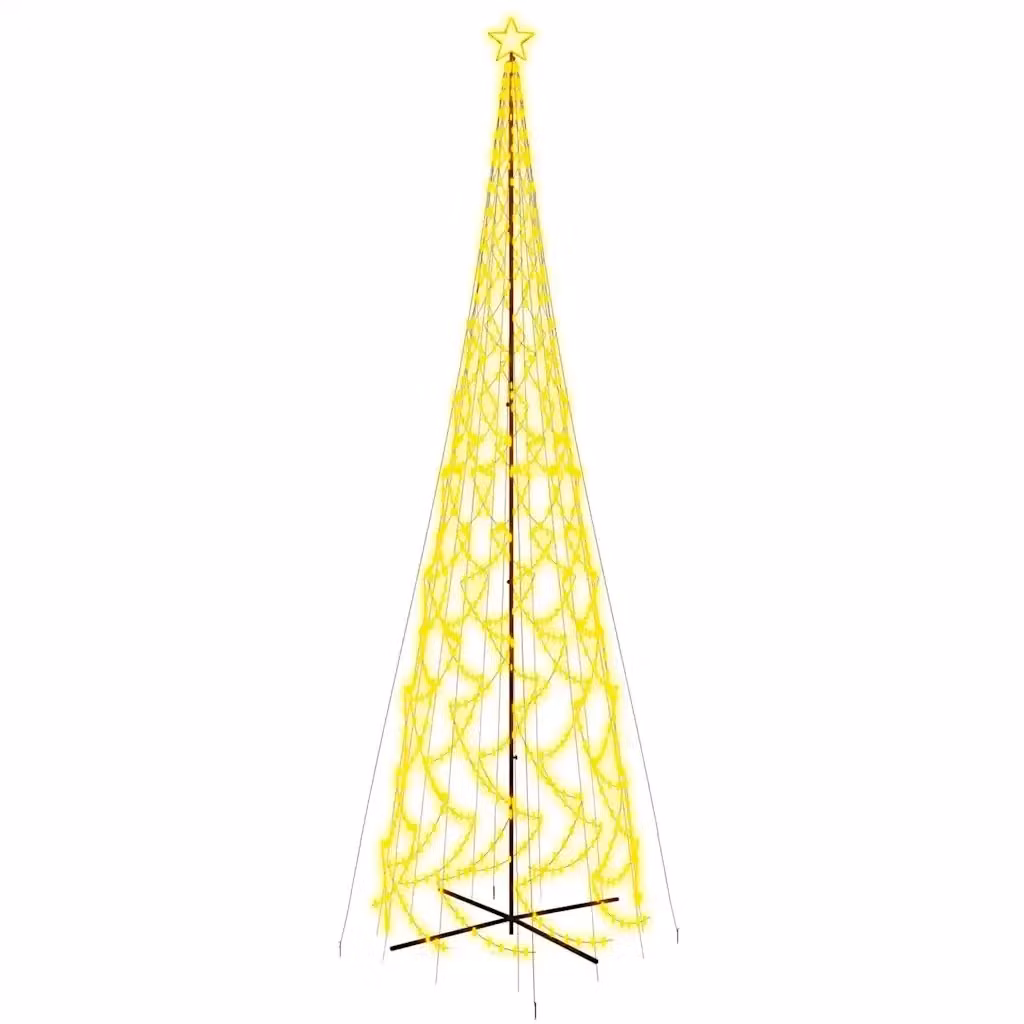 Albero di Natale a cono vidaXL con 3000 LED bianco caldo, H: 230 cm, L: 80 cm – 2