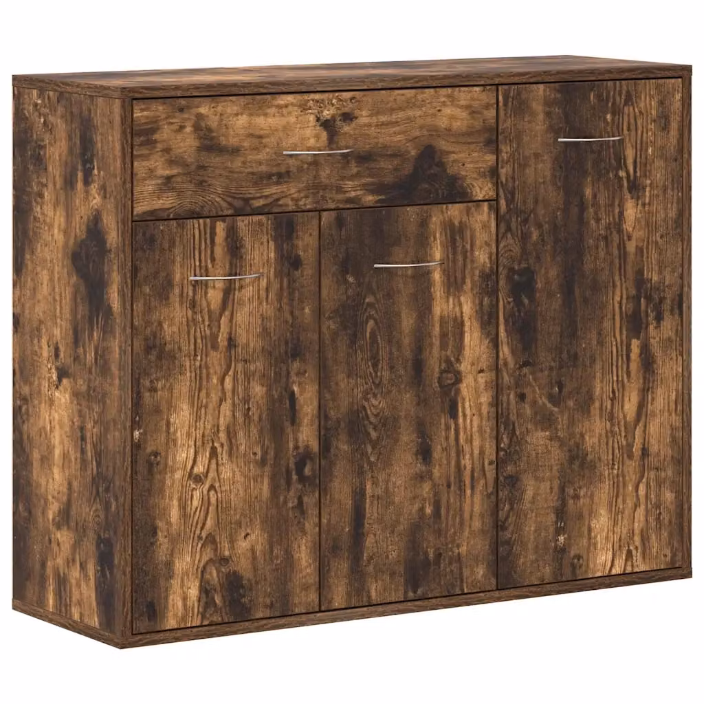 Credenza Buffet Design Mania in Legno Rovere Fumo Marrone L: 88 cm, P: 30 cm, H: 70 cm – 2