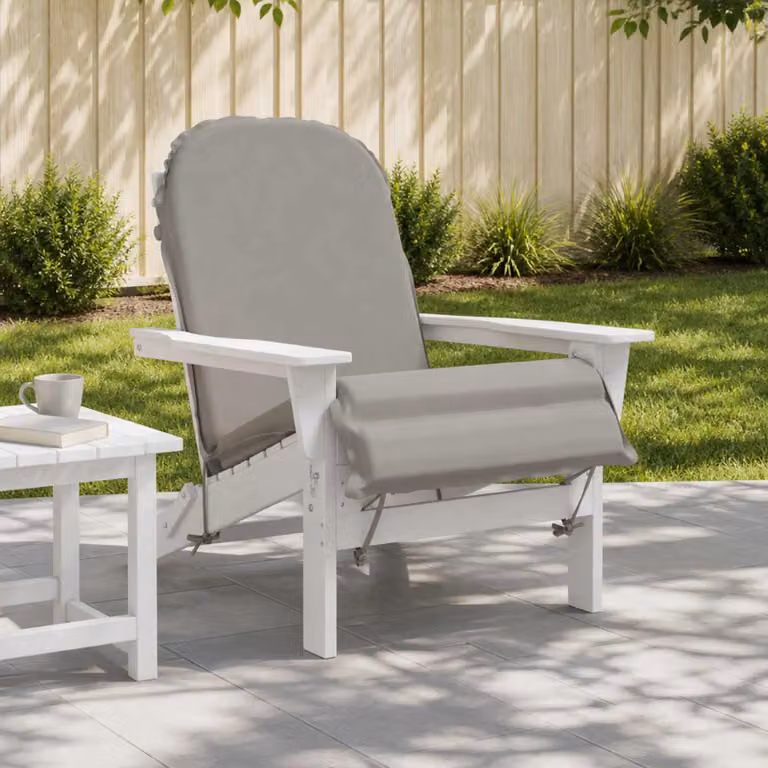 Cuscino per Lounger Sole vidaXL GEMERT Grigio in Poliestere con Rivestimento Lavabile e Resistente alle Intemperie