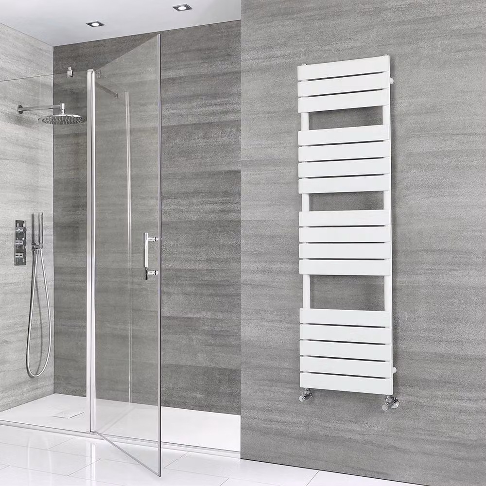 Scaldasalviette Design Bianco 1500x450mm - Termoarredo Bagno - Stile Moderno - Lustro