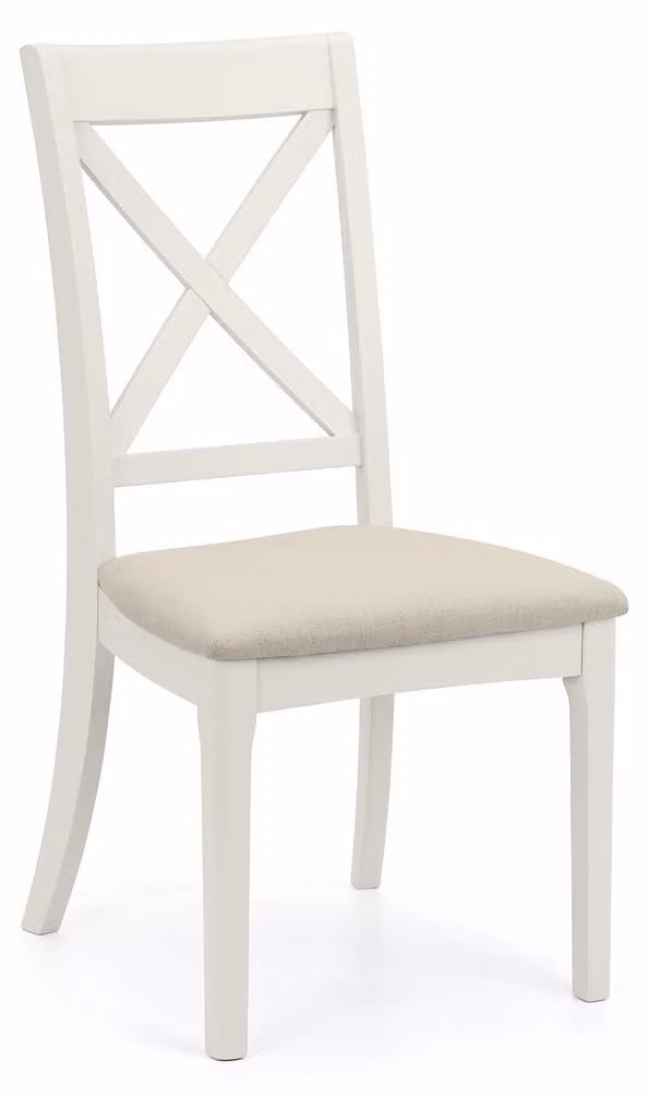 Set di 2 sedie da pranzo in stile provenzale, grigie, in ecopelle, dimensioni 98x58x48 cm