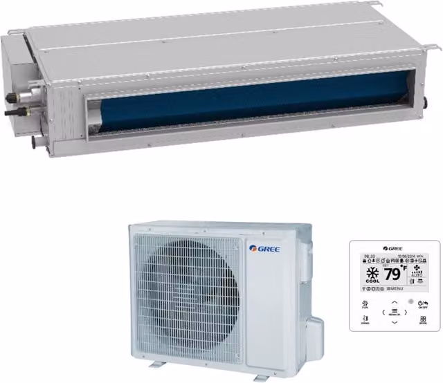 Climatizzatore Canalizzabile Gree GUD35PS/A-T 12000 Btu Classe Energetica A++, Colore Bianco, con Comando a Filo e Wi-Fi Opzionale