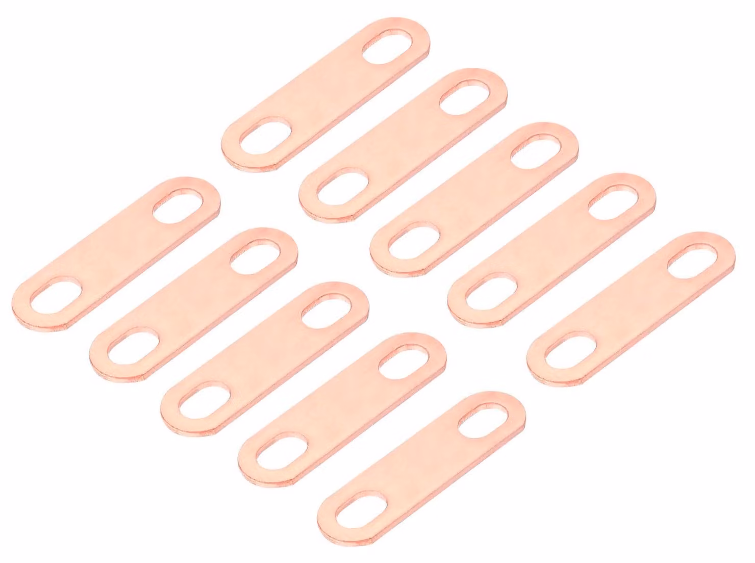 Connettori per profili a T, confezione da 10 pezzi, distanza tra i fori 27,5 mm, rame stagnato