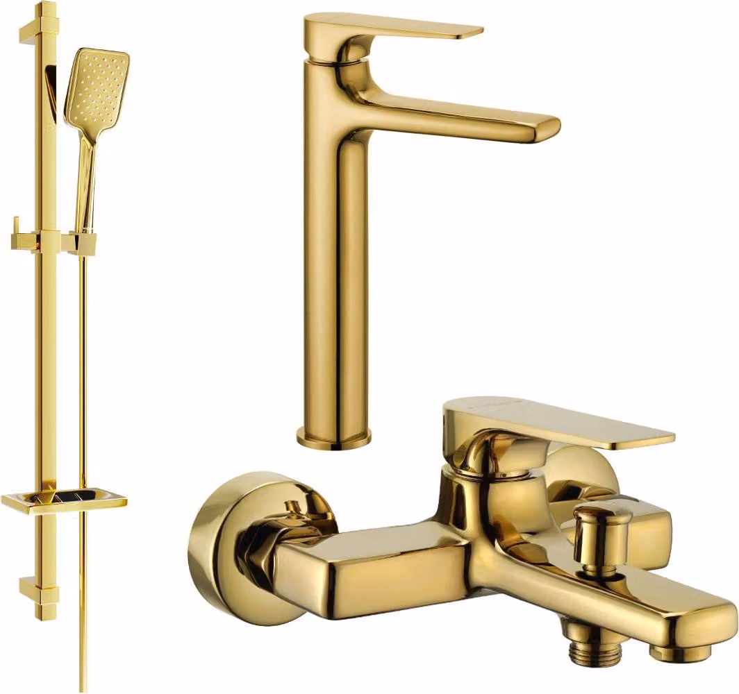 Mexen Lynx DQ62 set da bagno, oro - 745913DQ62-50