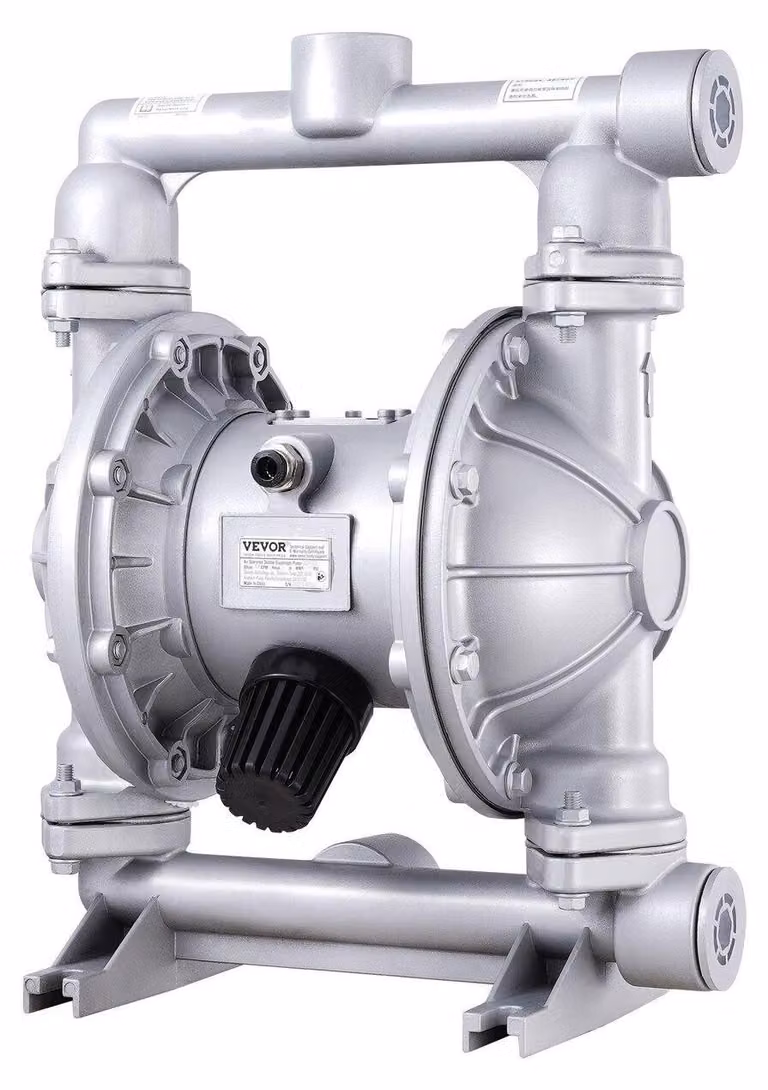 Pompa pneumatica a doppio diaframma, 44 GPM, max 115 PSI Pompa pneumatica per trasferimento di oli usati con 2 diaframmi extra, ingresso e uscita da 3,8 cm Pompa a diaframma in lega di alluminio per olio diesel e grasso
