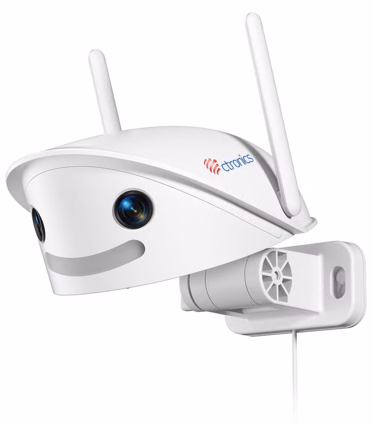 Telecamera di sicurezza Wi-Fi da esterno, 4 MP, con angolo di visione di 180°