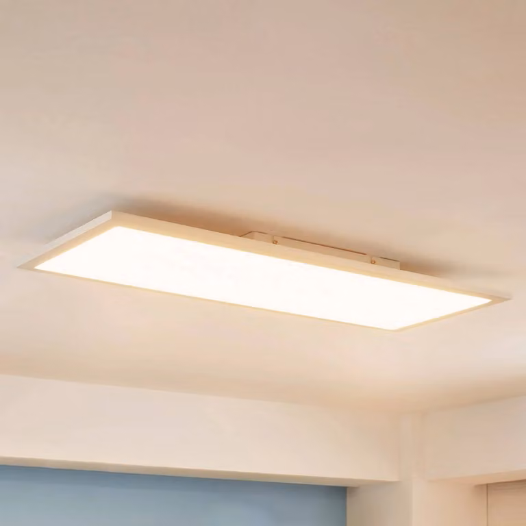 Pannello LED Arcchio Enja, 79,5 cm x 29,5 Enja Arcchio, dimmerabile, Bianco / Opale, Studio / Ufficio, Alluminio, Pannello LED