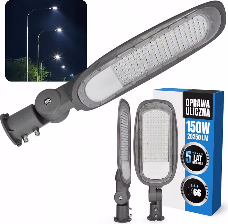 Lampione stradale a LED 150 W IP66 VESPAPRO Illuminazione stradale