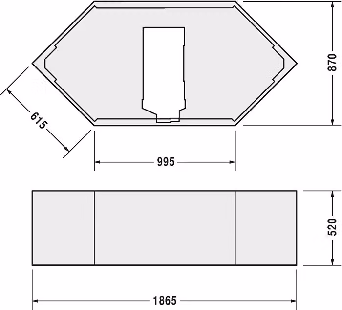 Portabagno DURAVIT D-Code 88 x 196,5 cm 790477000000000