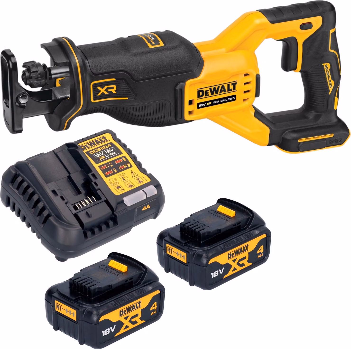 Sega alternativa a batteria DeWalt DCS 382 M2 18 V brushless + 2 batterie 4,0 Ah + caricabatterie