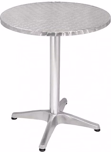 Tavolo a Colonna Ø70x70 h cm in Alluminio Grigio