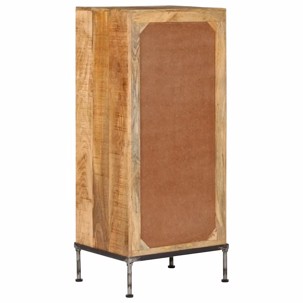 Cassettiera in legno di mango e metallo stile industrial vidaXL, marrone, L 45 cm x P 35 cm x H 106 cm – 2