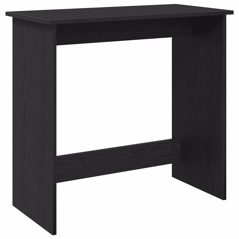 Scrivania nera in legno, 80 x 40 x 75 cm