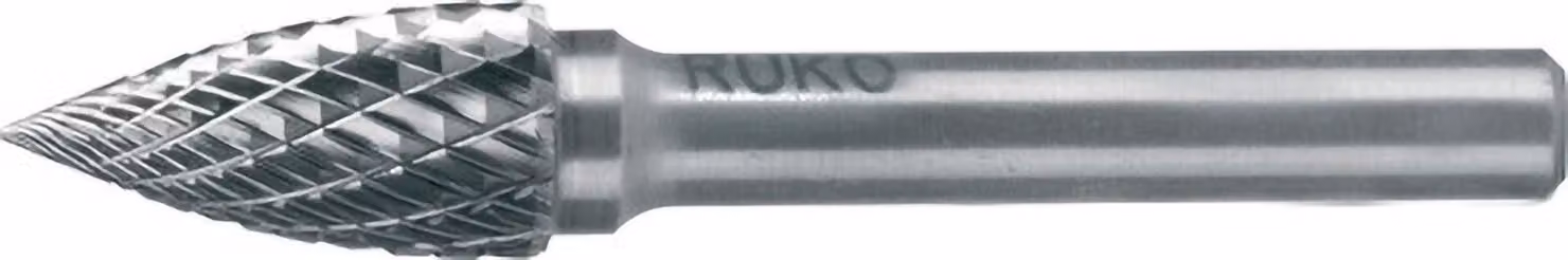 RUKO Fresa in metallo duro SPG Ø 8 mm Lunghezza testa 18 mm Gambo Ø 6 mm dentatura brillante KVZ 4 - 116026