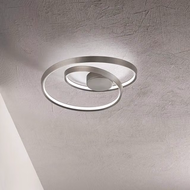 Plafoniera Moderna Ritmo Metallo Grigio Led 55W Dimmerabile Ip20