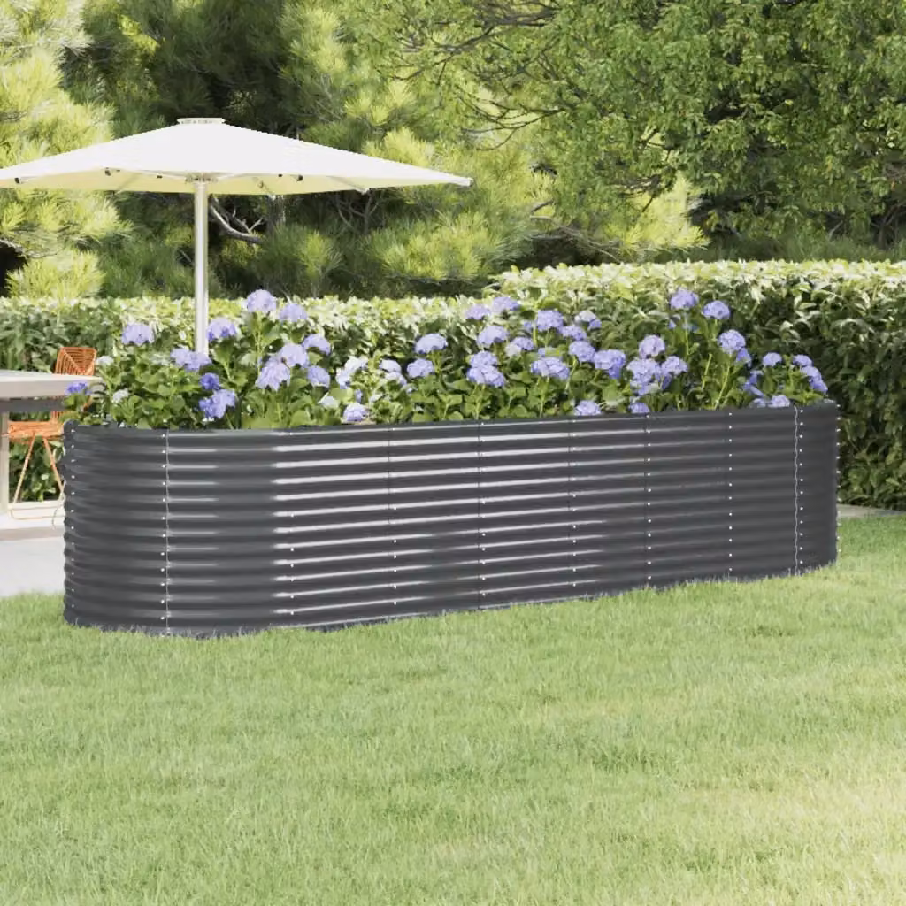 Letto da giardino rialzato DESIGN IN in acciaio zincato antracite L: 322 cm, P: 100 cm, H: 68 cm – 2