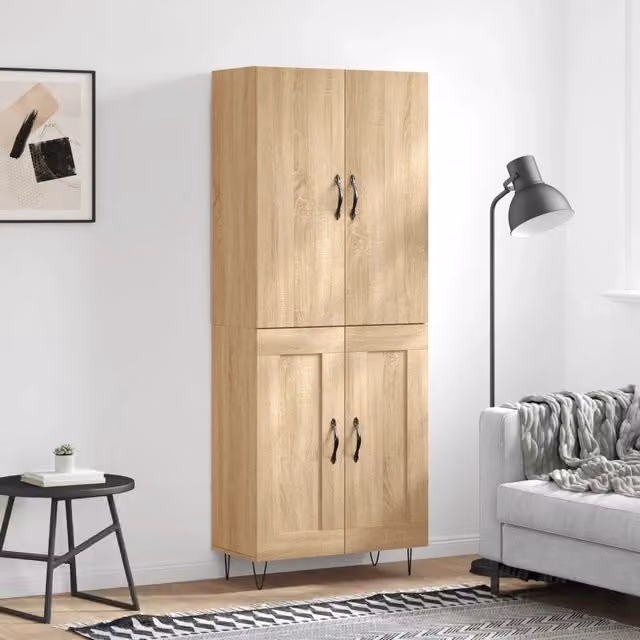 Credenza Rovere Sonoma 69,5x34x180 cm in Legno Multistrato 3198076