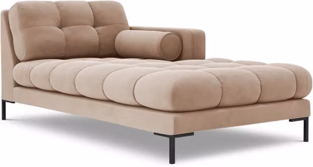 Chaise longue destra Bali di Cosmopolitan Design in velluto beige L: 164 cm, P: 102 cm, H: 75 cm – 1