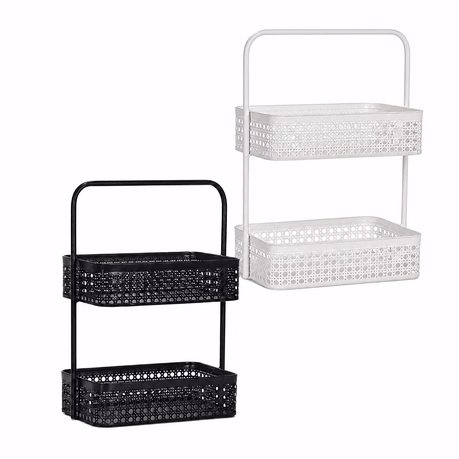 Mensola Salvaspazio Elisea VESTIAMO CASA con 2 Ripiani in Metallo, H 36 x L 26 x P 16 cm – 1