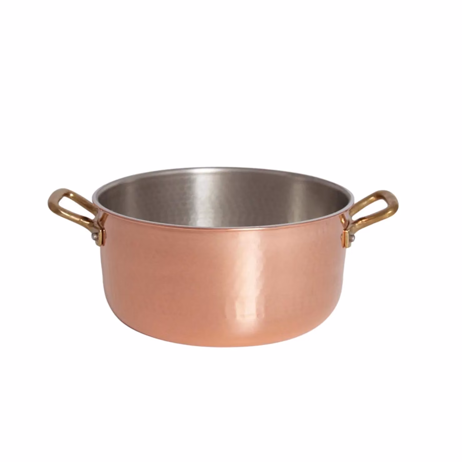Casseruola alta in rame stagnato, diam. 24cm