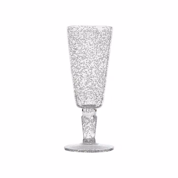Bicchiere flute da champagne / spumante in metacrilato Memento Synth, Clear, 6 Pezzi