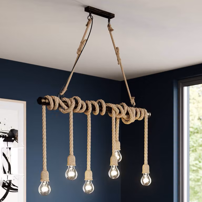 Lampada a sospensione Hajo Lindby, dimmerabile, Marrone / Ruggine, Soggiorno / Sala da pranzo, Metallo, Vintage, Lampada a sospensione