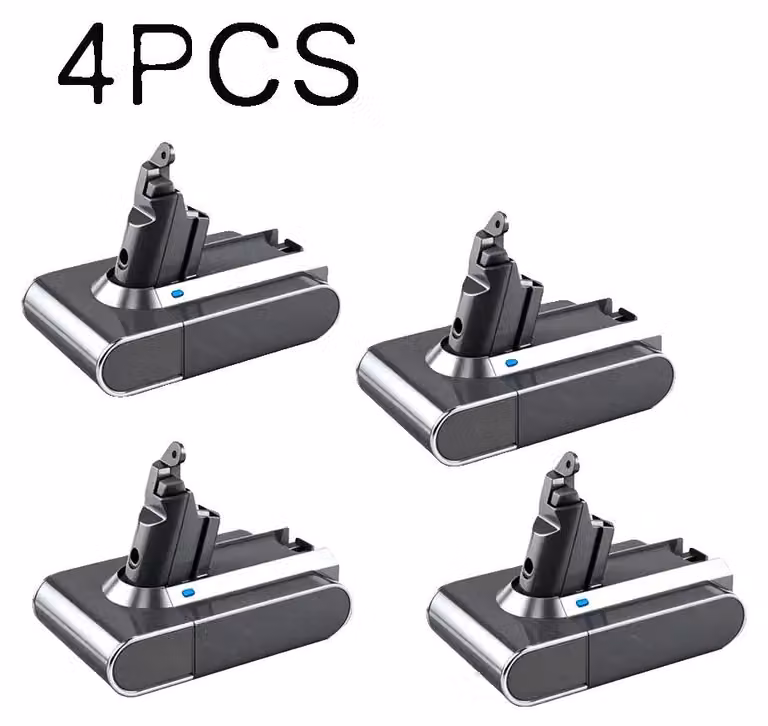 Batterie di ricambio, 21,6V, capacità 6,8Ah, modello V6 - confezione da 4 pezzi
