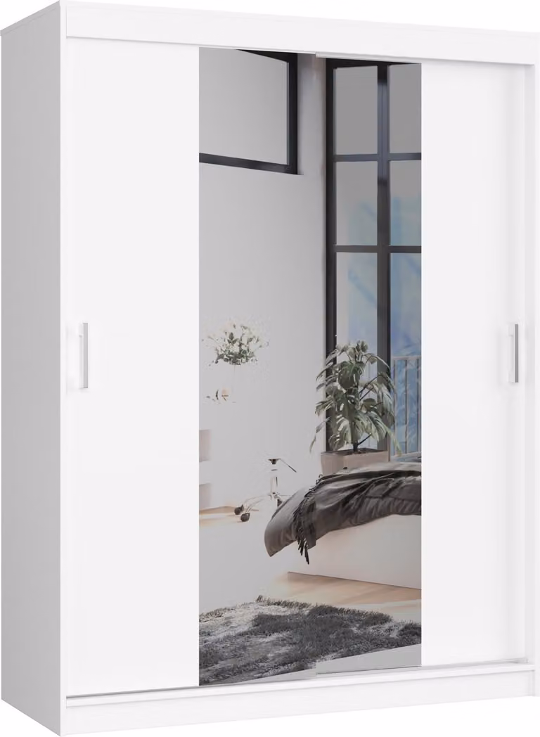 Akord Armadio Con Ante Scorrevoli Bianco 150X60X200 Cm